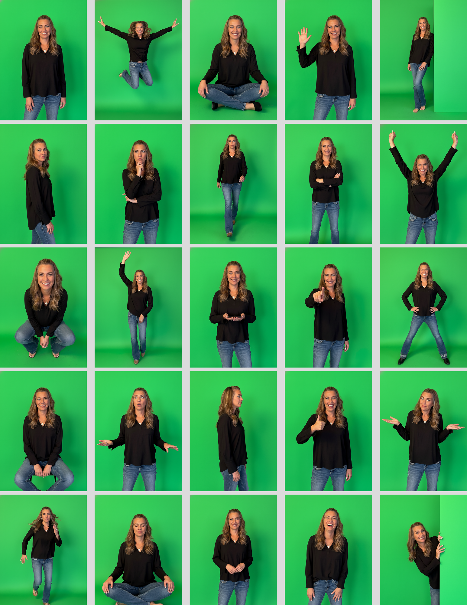 Multiple professional poses